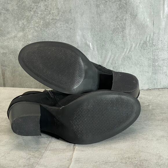 STYLE & CO Women's Black Microsuede Zolaa Memory Foam Block Heel Booties SZ 10 - Picture 6 of 8